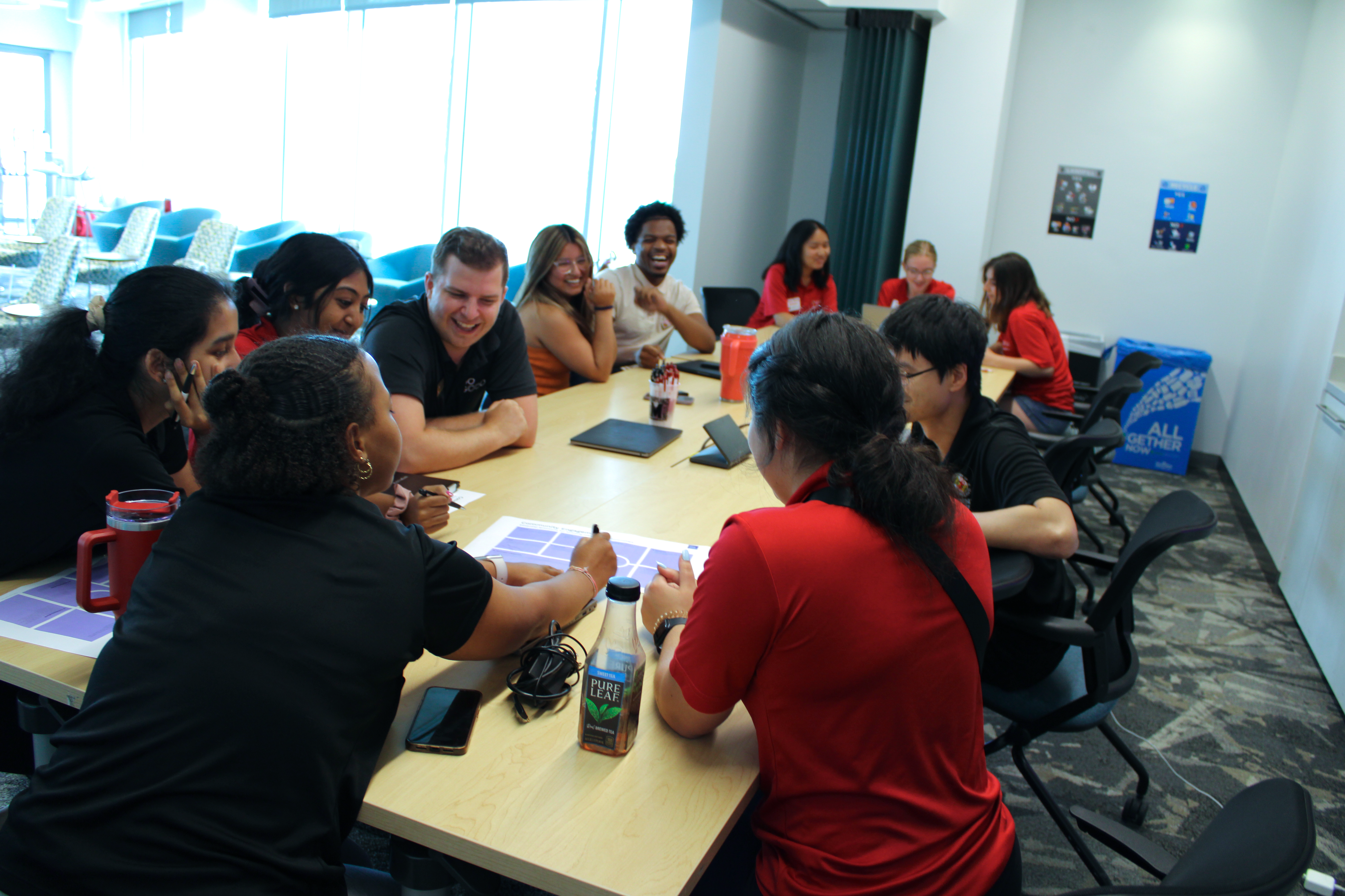 people sitting around a table